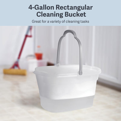 Cubo limpieza plástico transparente 4gal