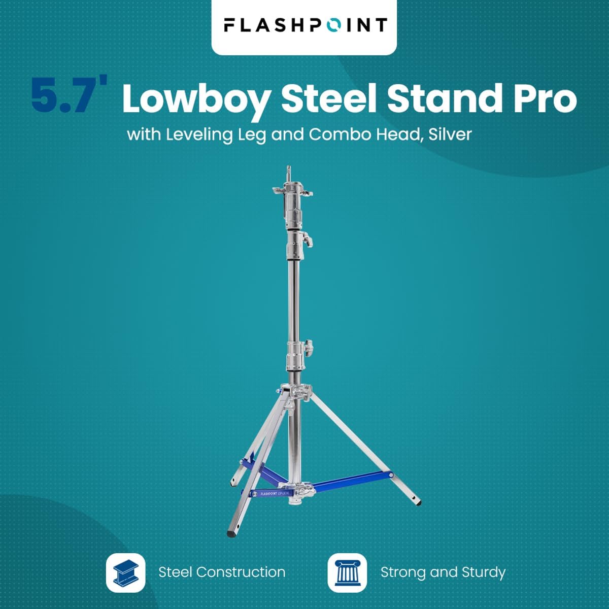 Soporte acero Lowboy Pro 5.7' pata niveladora plateado