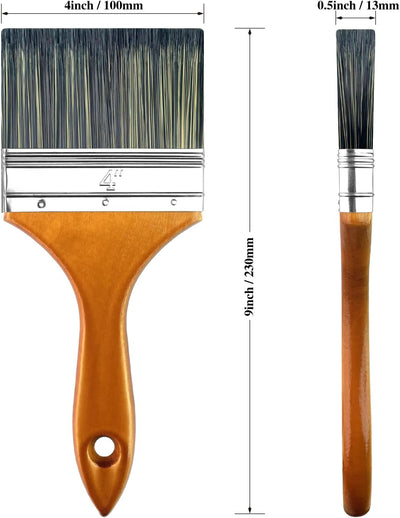 Brocha pintura 4pulg madera pincel grande paredes hogar exterior