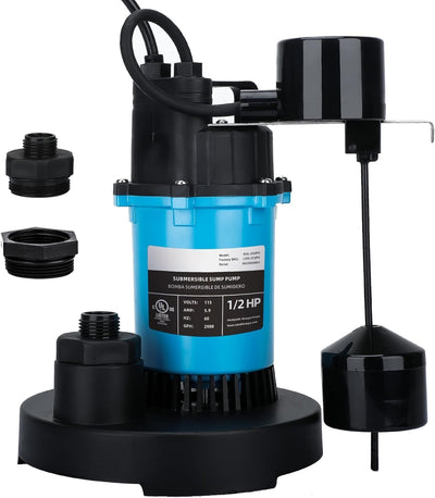 Bomba sumidero sumergible flotador 1/2HP 2980GPH
