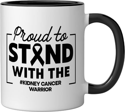 Taza Cerámica Conmemorativa Cáncer Renal Negro/Blanco