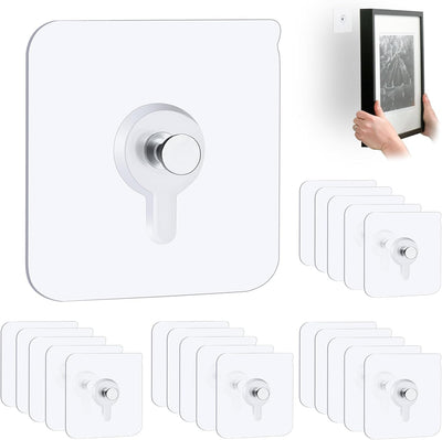 22 Ganchos Adhesivos Pared Capacidad 20lb Para Cuadros Baño Cocina