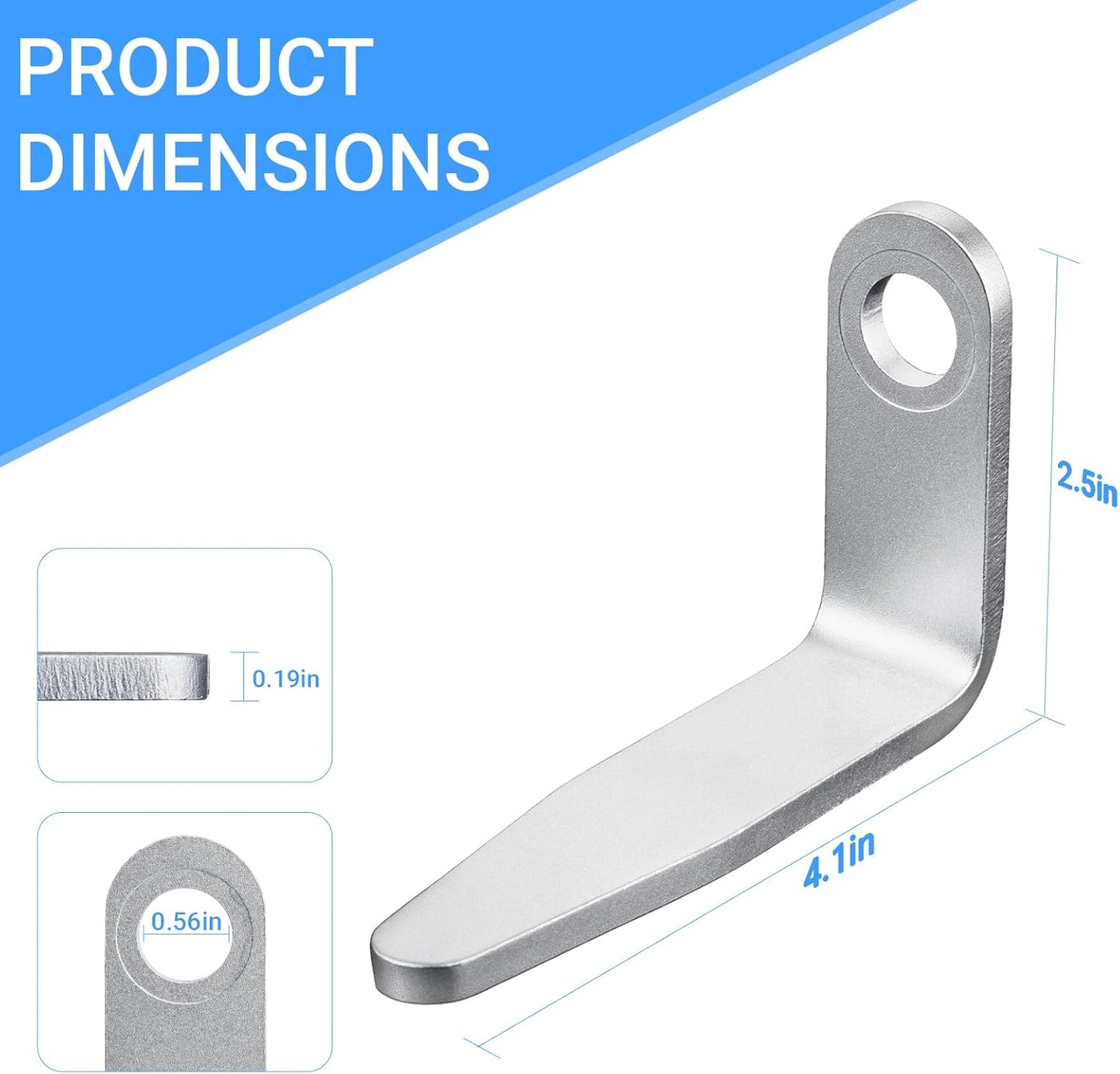 Gancho herramientas neumáticas aluminio 1/4pulg forma L