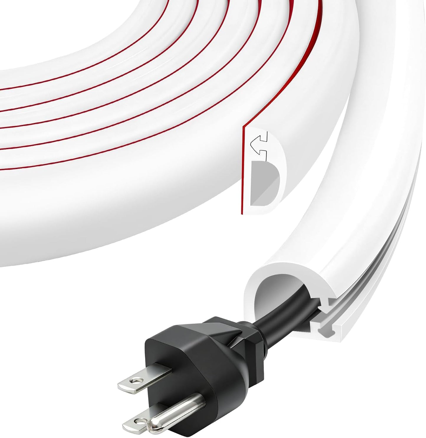 Ocultador de cables pared autoadhesivo flexible