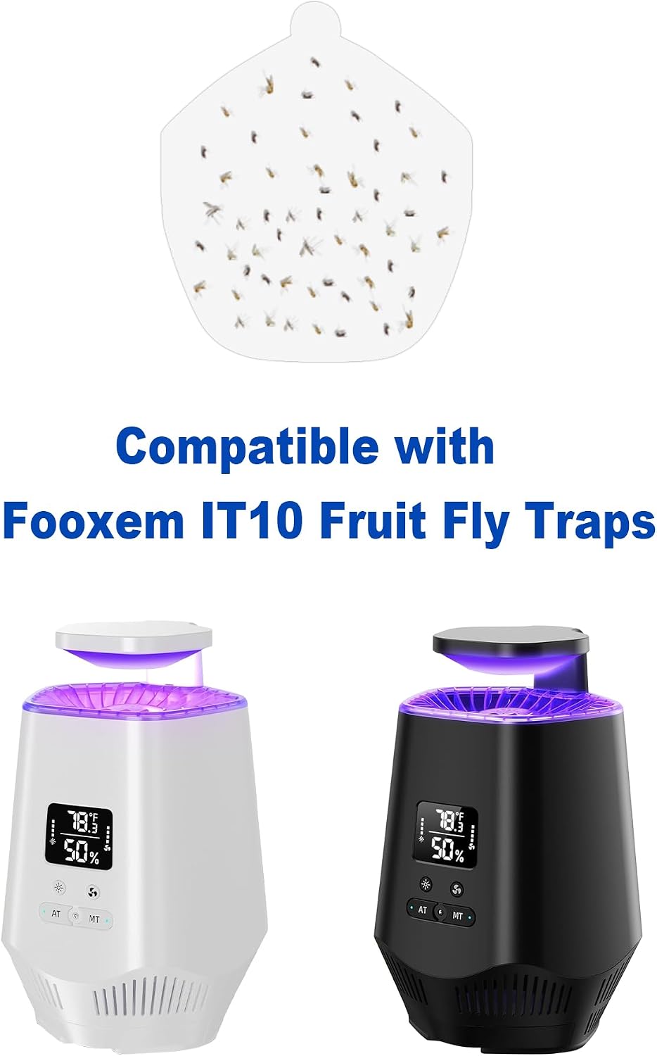 24 Tableros Adhesivos Repuesto Fooxem IT10 para Mosquitos y Plagas