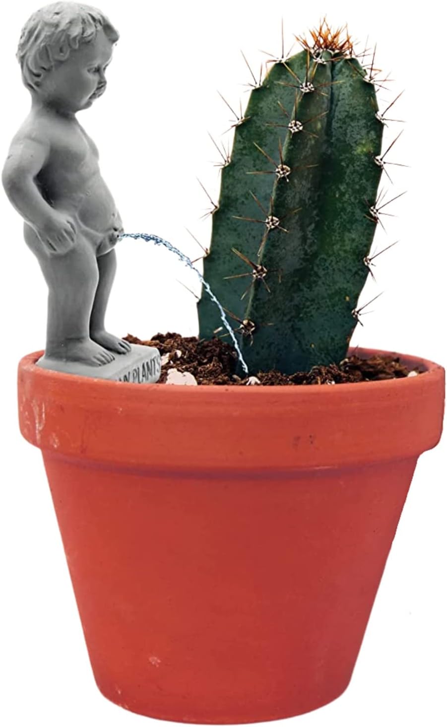 Estatua riego automático Pee My Plants decoración jardín