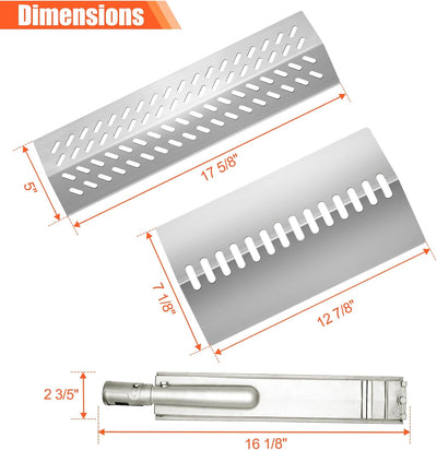 4 Barras Acero Inox y 3 Protectores Calor para Parrilla Bull