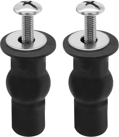Tornillos bisagras inodoro set 2 acero inox goma 0.55-0.63pulg