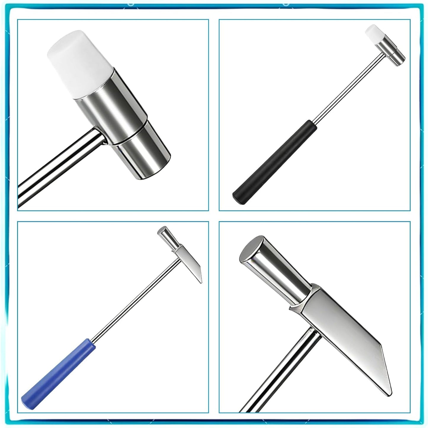 2 Martillos Doble Cara Mini Joyería Hogar Proyectos