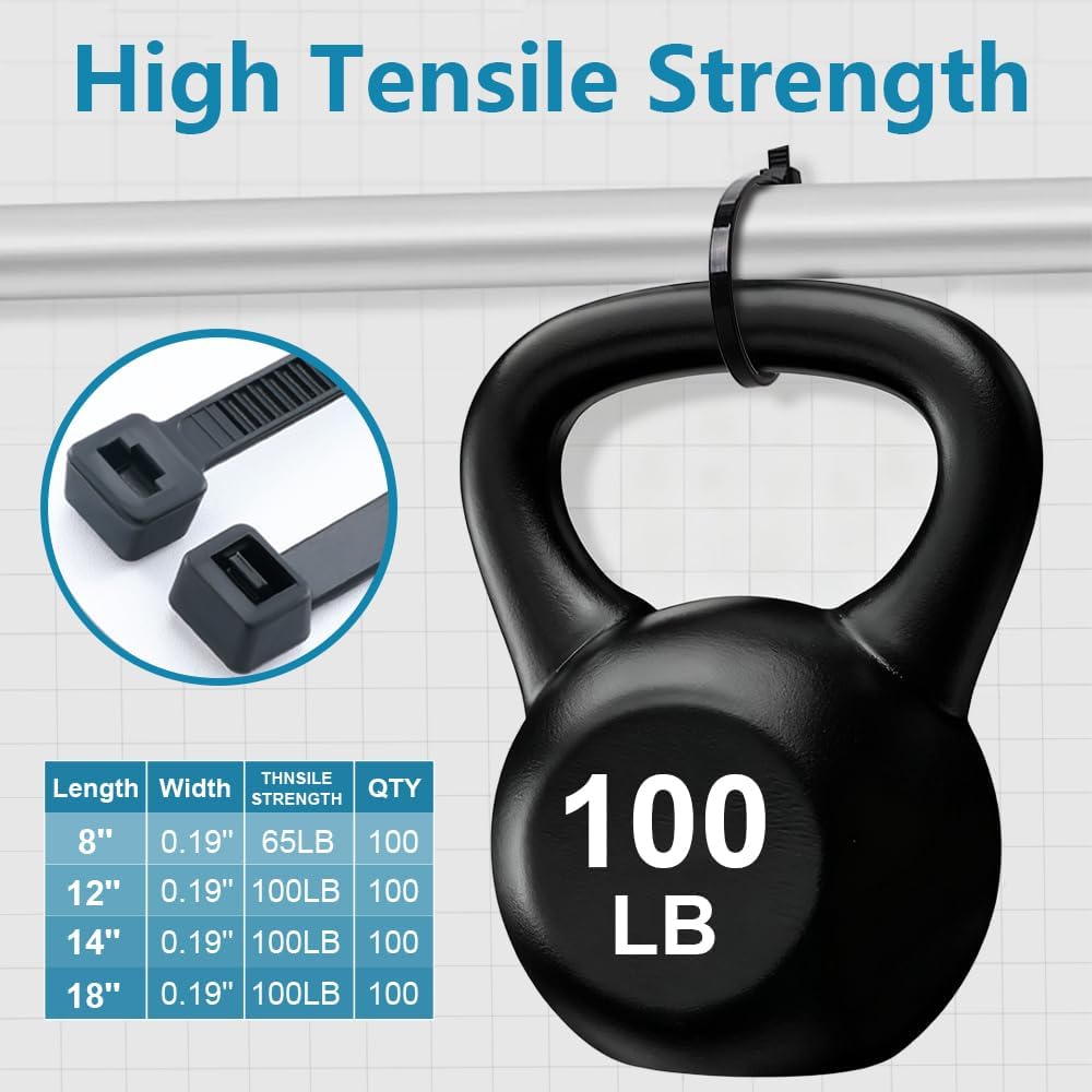 Pack 400 Bridas Negras Resistente Variedad Tallas