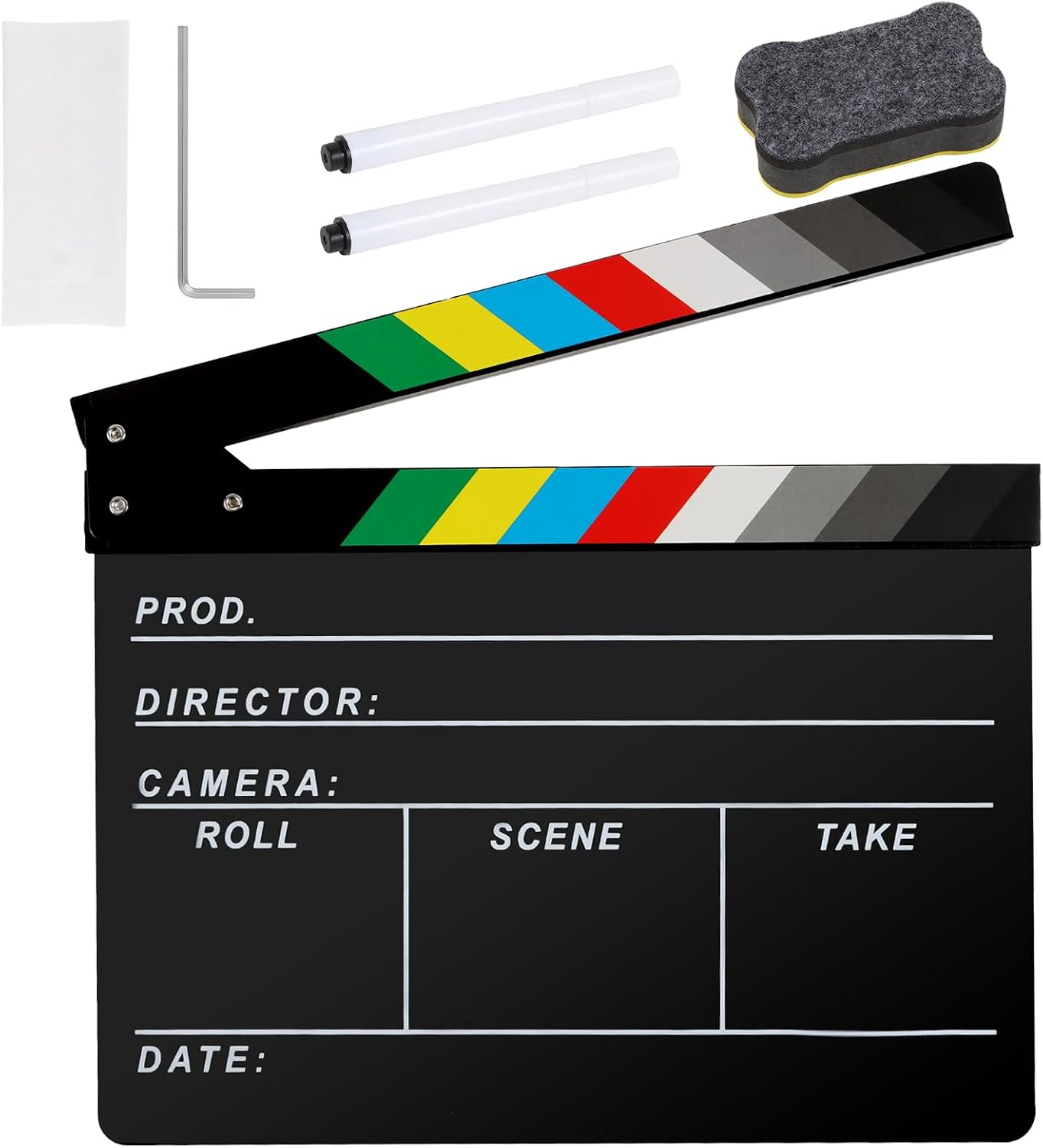 Pizarra Clapper Acrílico para Películas y Video Negro