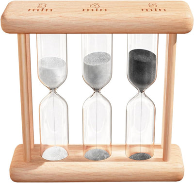 Temporizador de té de madera 3-5 minutos reloj de arena decorativo