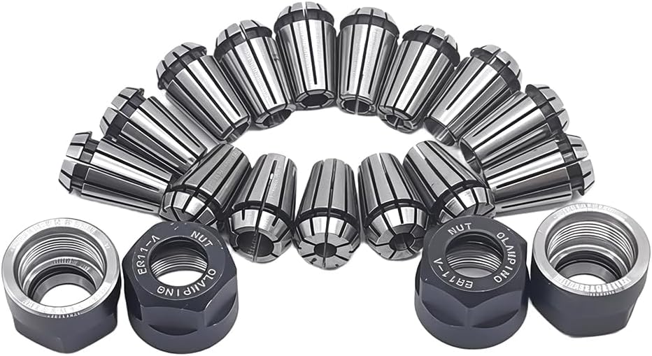 Set 19 Pinzas Resorte ER11 M14 Tuercas CNC