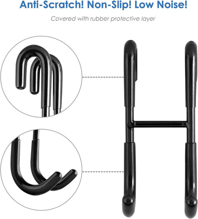 Juego escobilla ducha 14pulg con gancho puerta negro