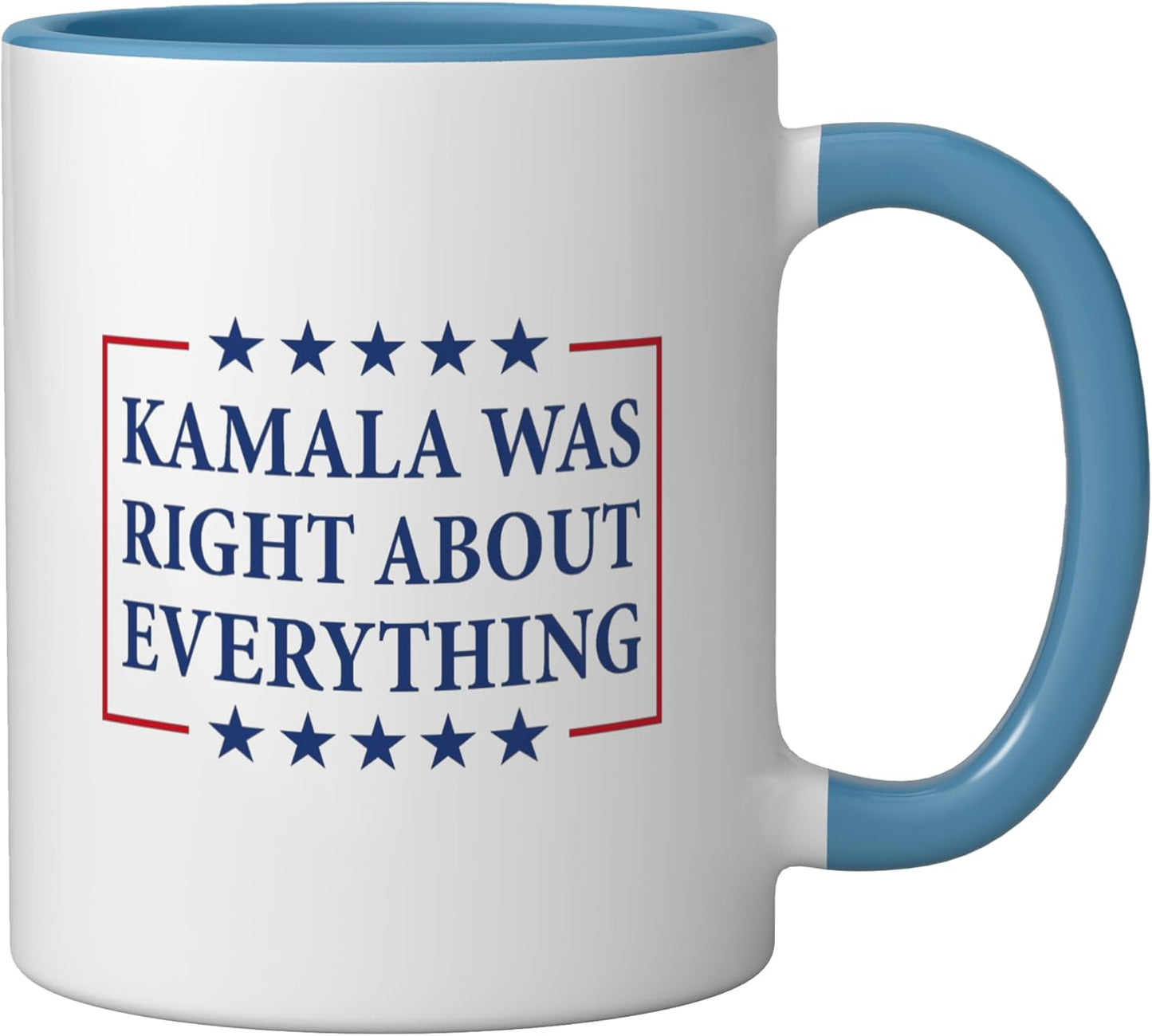 Taza cerámica azul/blanco Kamala Was Right About Everything