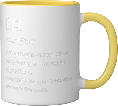 Taza Cerámica Rei Rei Amarillo/Blanco