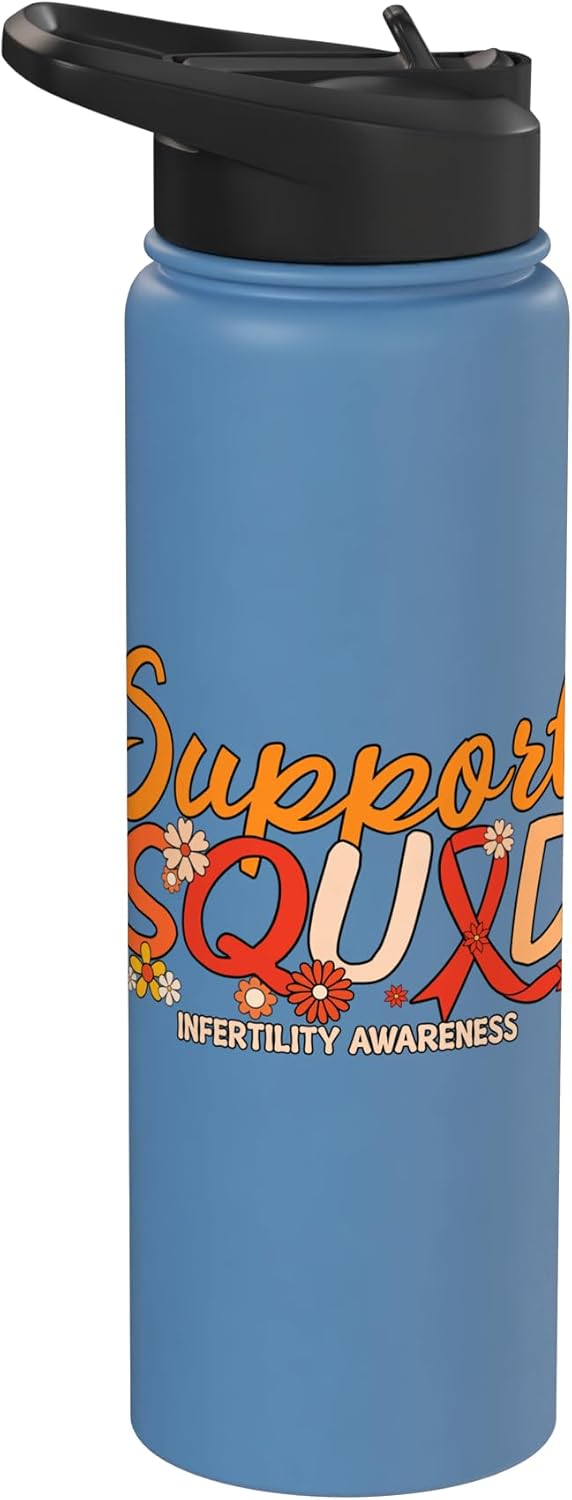 Botella de agua acero inoxidable aislada sin BPA naranja