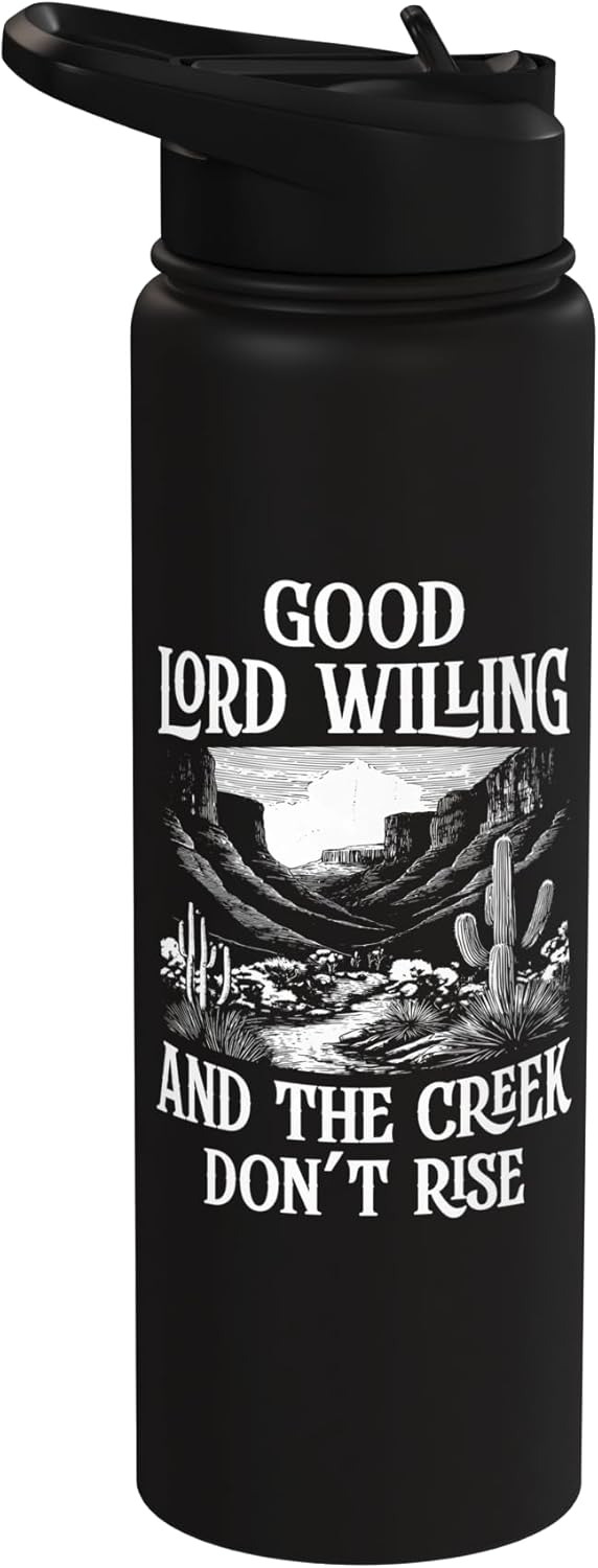 Botella de agua acero inoxidable aislada Good Lord Willing