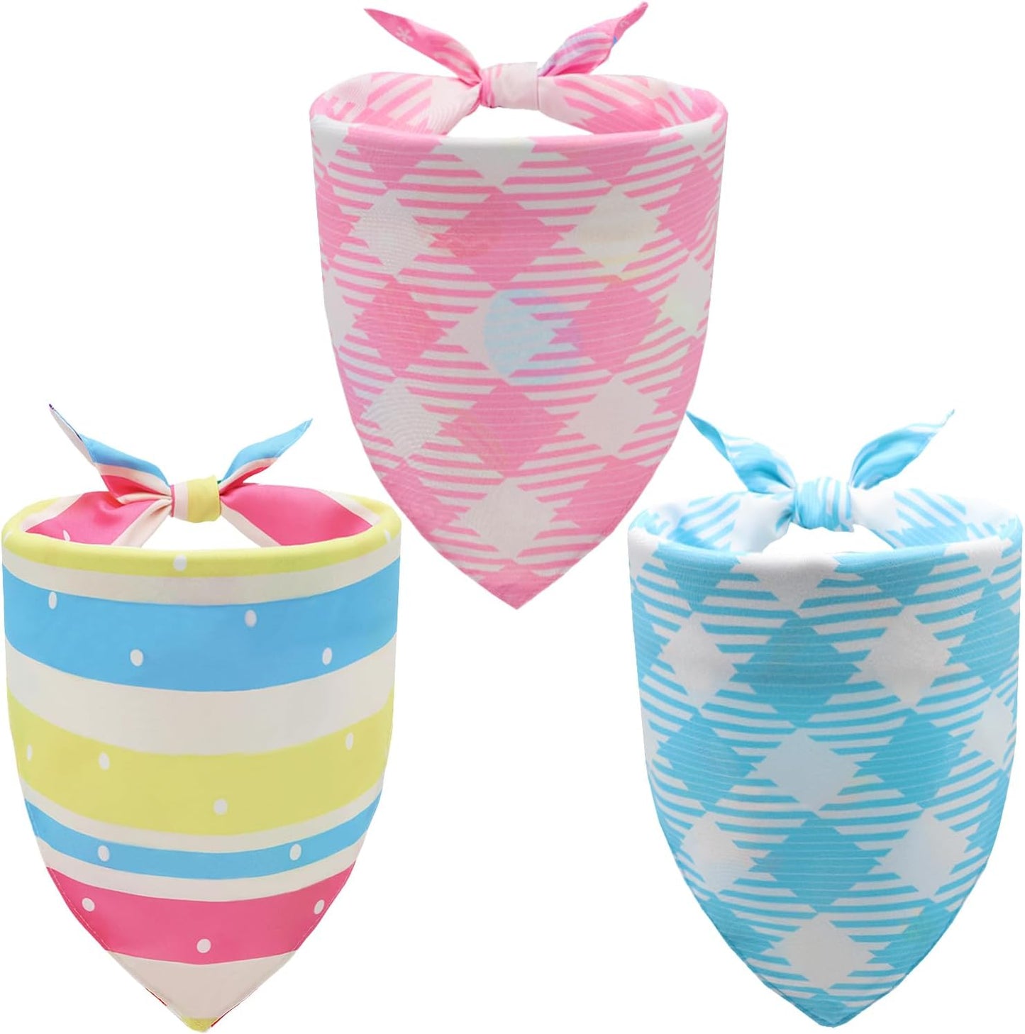 Bandanas Pascua perros 3uds reversibles 6 patrones