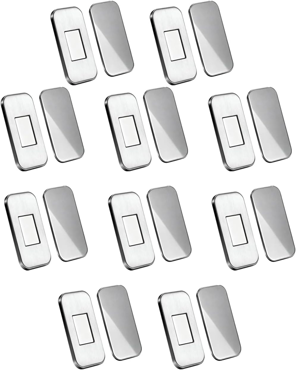 10 Cierres Magnéticos Acero Inox Autoadhesivos Para Puertas Cajones