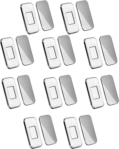 10 Cierres Magnéticos Acero Inox Autoadhesivos Para Puertas Cajones