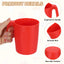 Juego de 4 tazas de café de plástico rojo irrompibles reutilizables