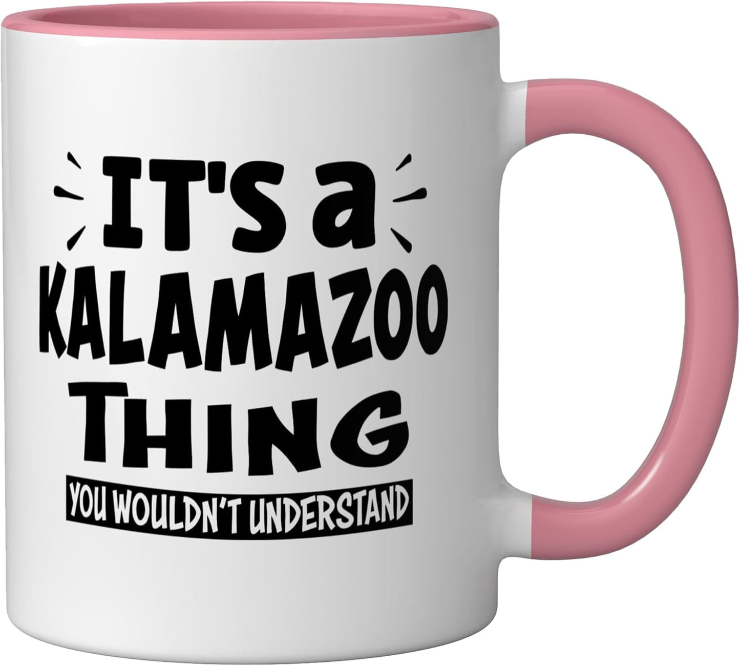 Taza Cerámica Kalamazoo Lovers Rosa/Blanca