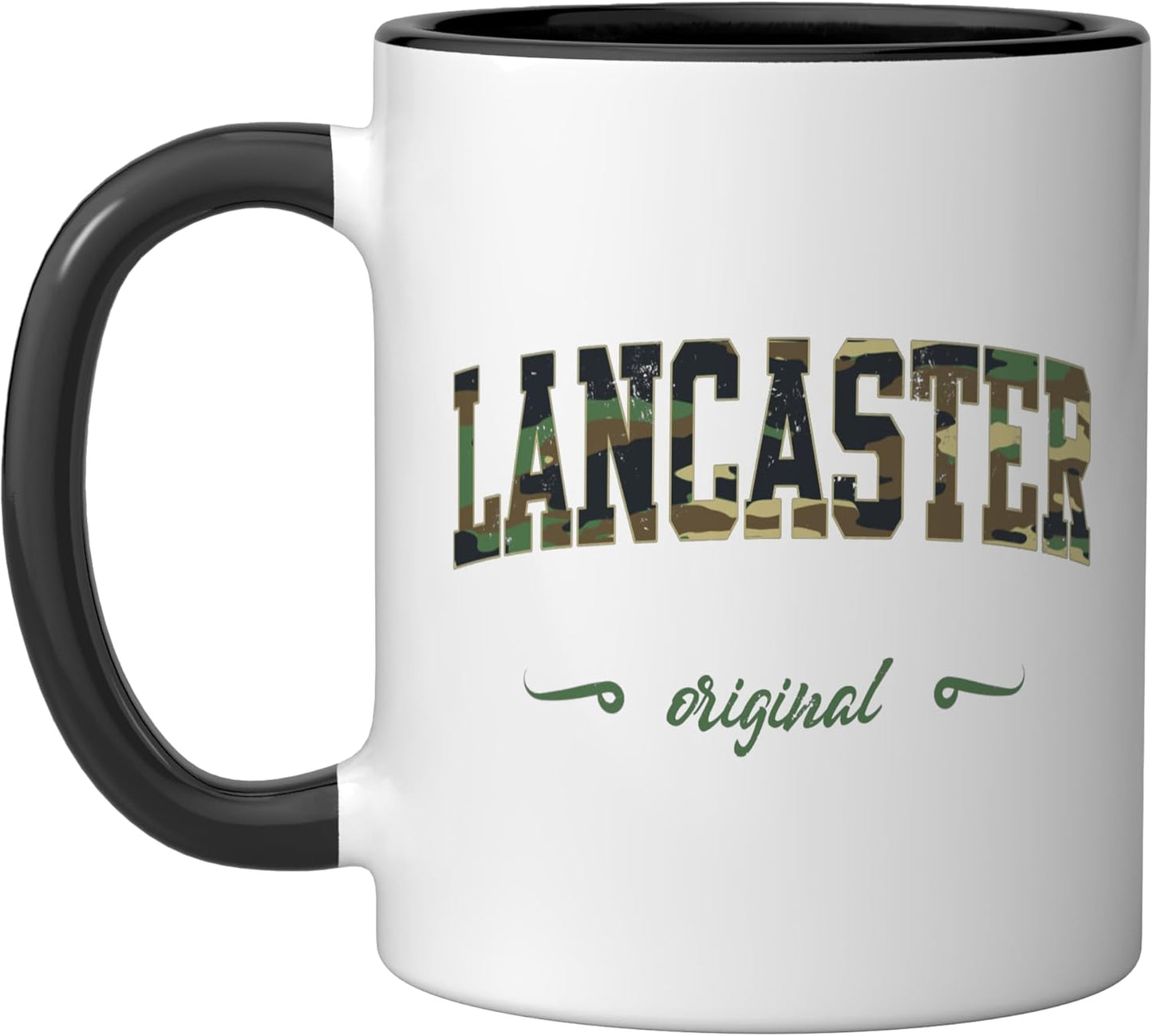 Taza cerámica Lancaster Camouflage en negro/blanco