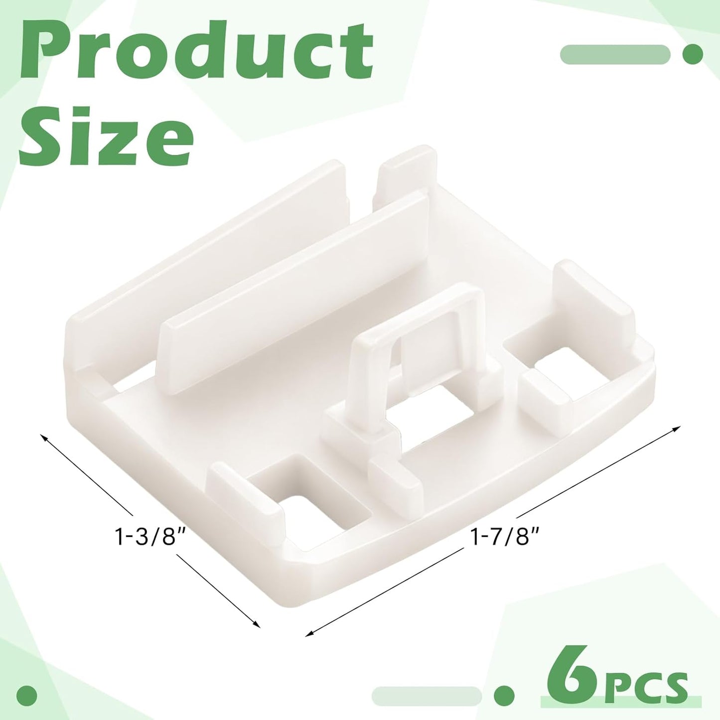 6 Pzas Guías Puerta Armario Nylon Comp Plegables Corredizas