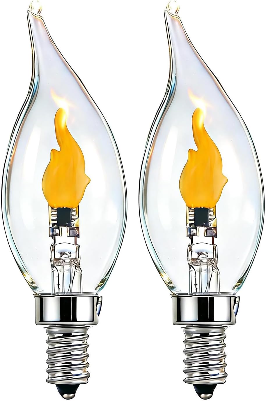 Bombillas LED E12 Parpadeantes Efecto Fuego Set 2