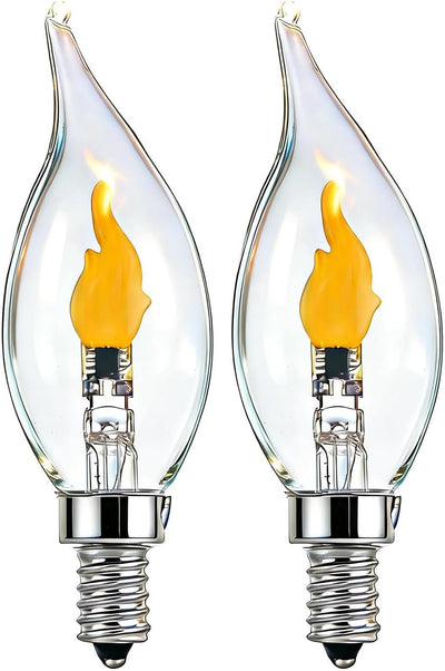 Bombillas LED E12 Parpadeantes Efecto Fuego Set 2