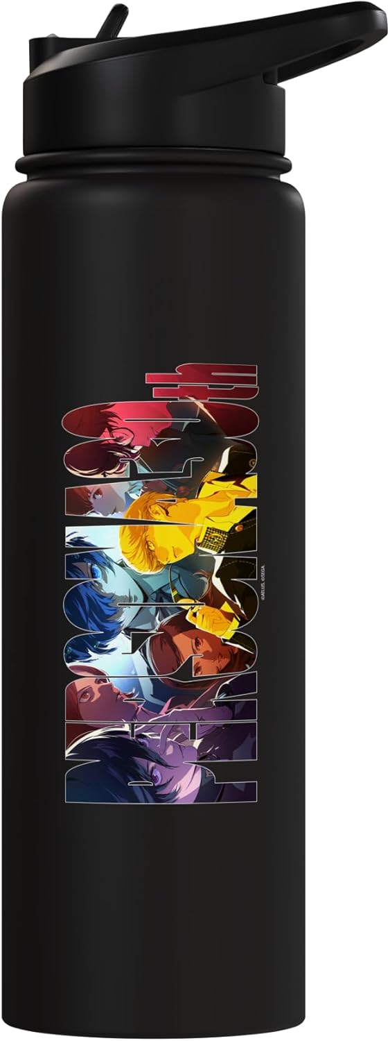 Botella de agua aislada de acero inoxidable ATLUS Persona 30th