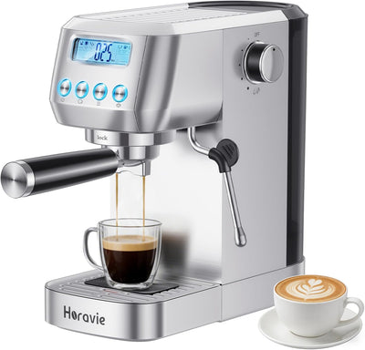 Cafetera Espresso 20 Bar Acero Inox Con Espumador Leche