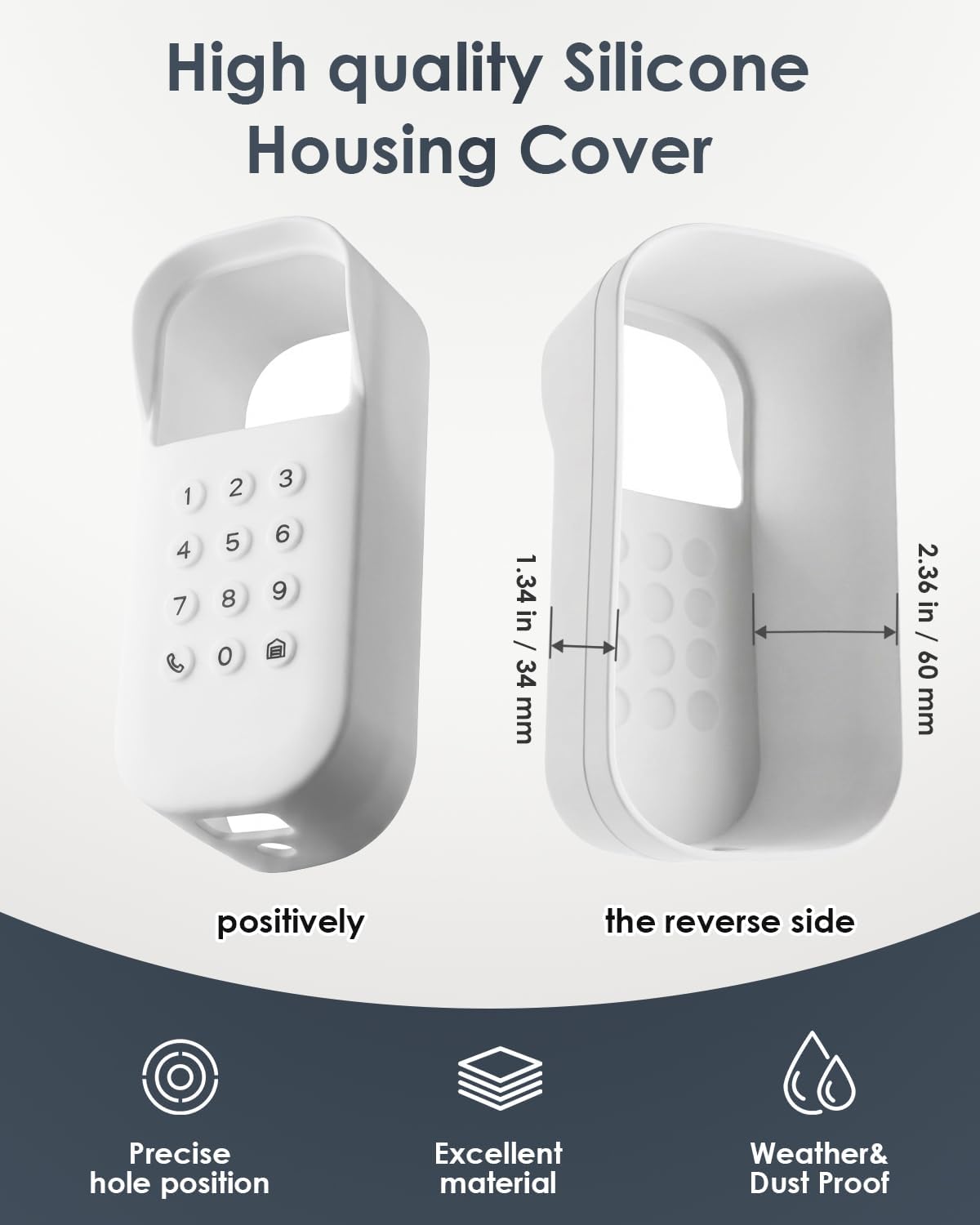 Funda silicona teclado myQ comp 20° izq