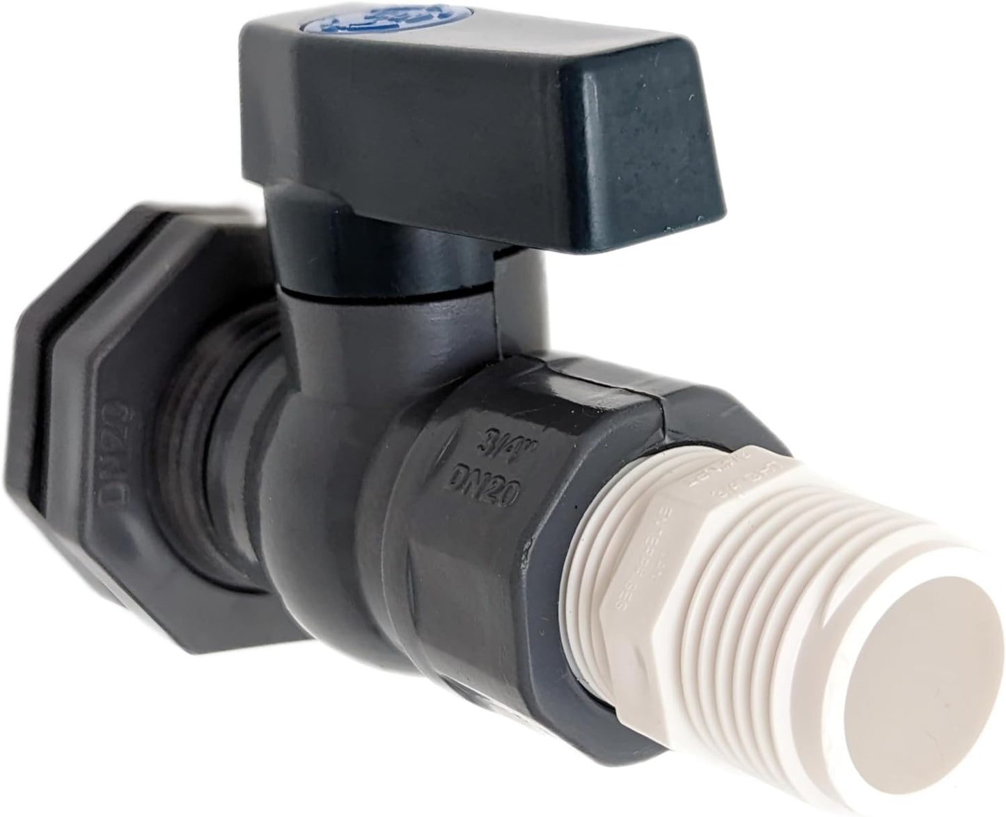 Kit espita barril lluvia válvula bola PVC 3/4pulg
