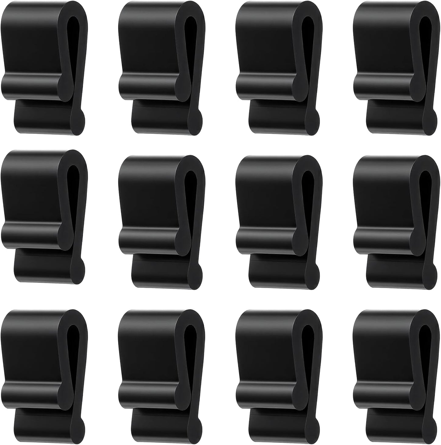 12 Clips Protectores Tapa Horno Holandés Silicona Negra