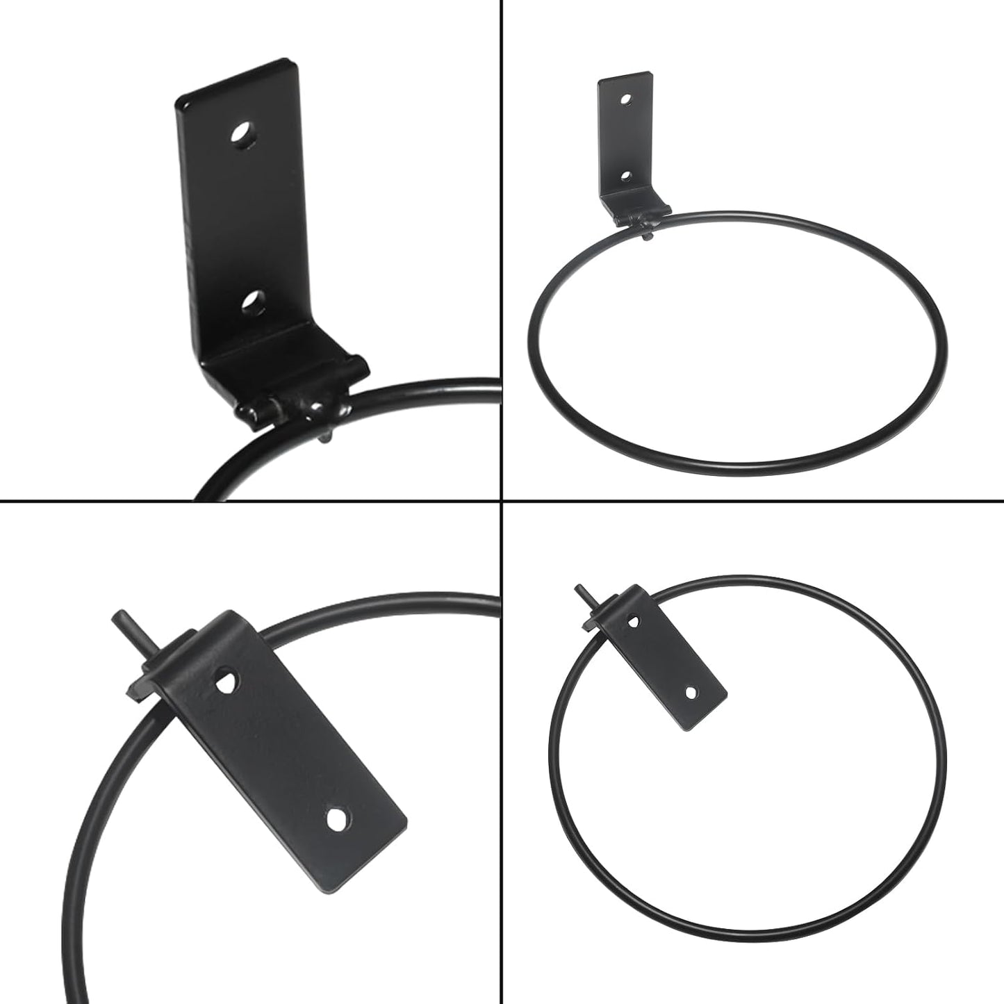 2 Soportes para macetas pared 6pulg resistente negro