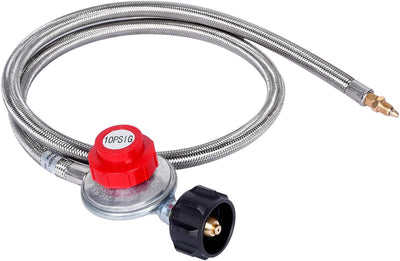 Regulador propano ajustable 4ft 10PSI con manguera 1/8pulg