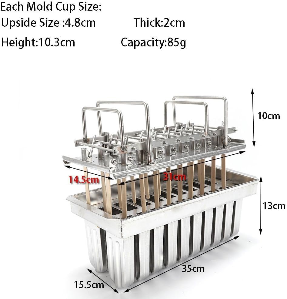 Set 20 Moldes Acero Inox con Estante Bambú