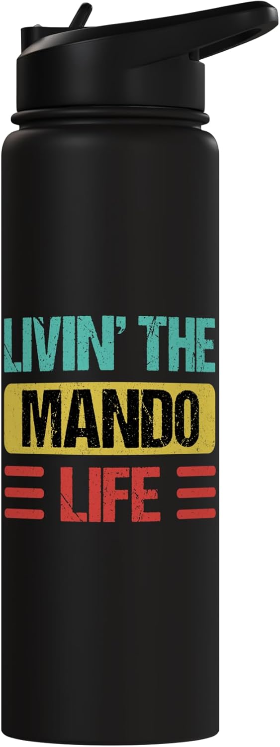 Mando Name Botella Agua Aislada Acero Inox