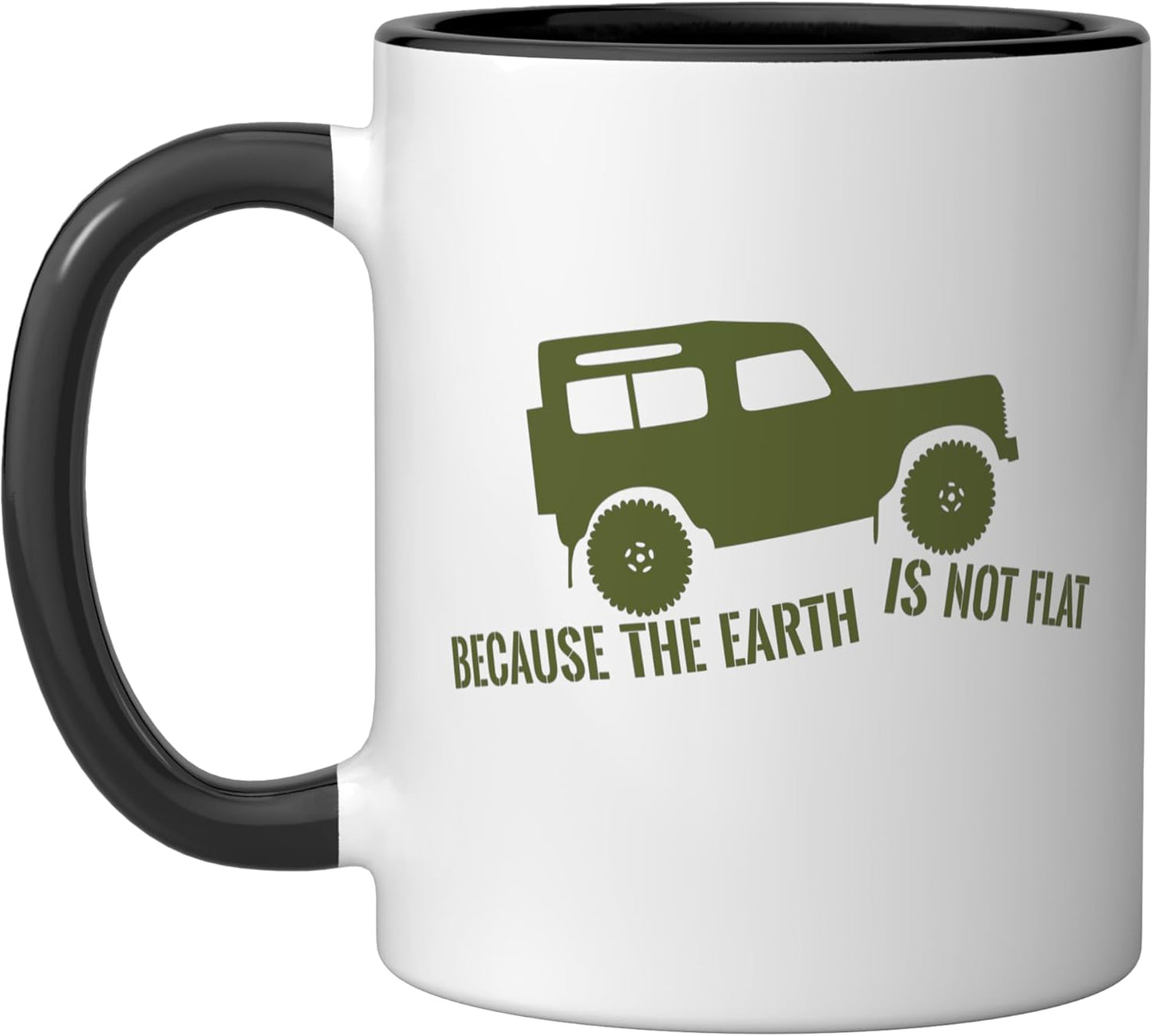 Taza cerámica retro 4x4pulg negro y blanco