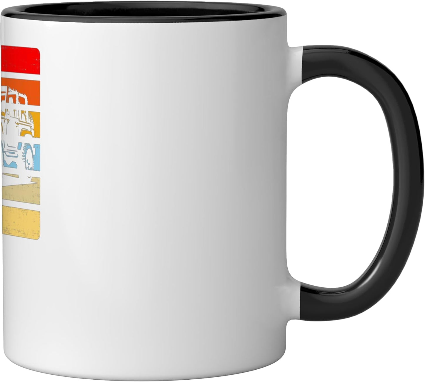 Taza Cerámica 4x4 Offroad Vintage Negro/Blanco