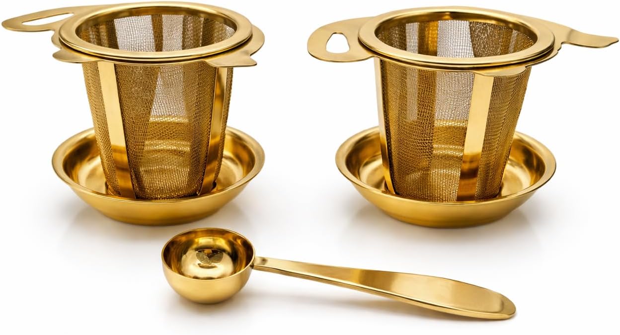 Set 2 Pzas Infusor Té Acero Inox con Caja Regalo