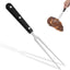 Tenedor carne acero inox 10.62pulg mango resistente asar servir