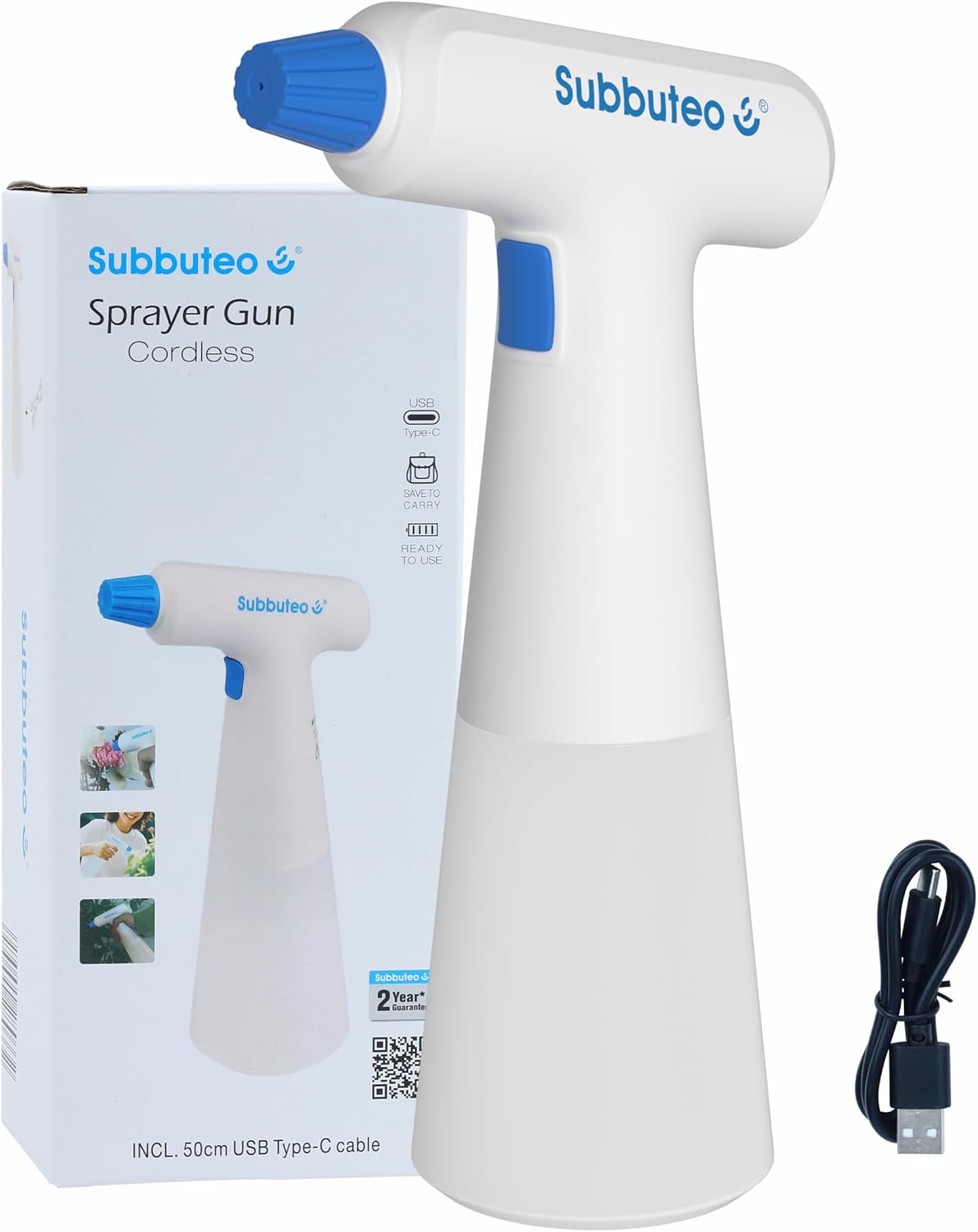 Botella pulverizadora eléctrica 0.55L para plantas y cabello
