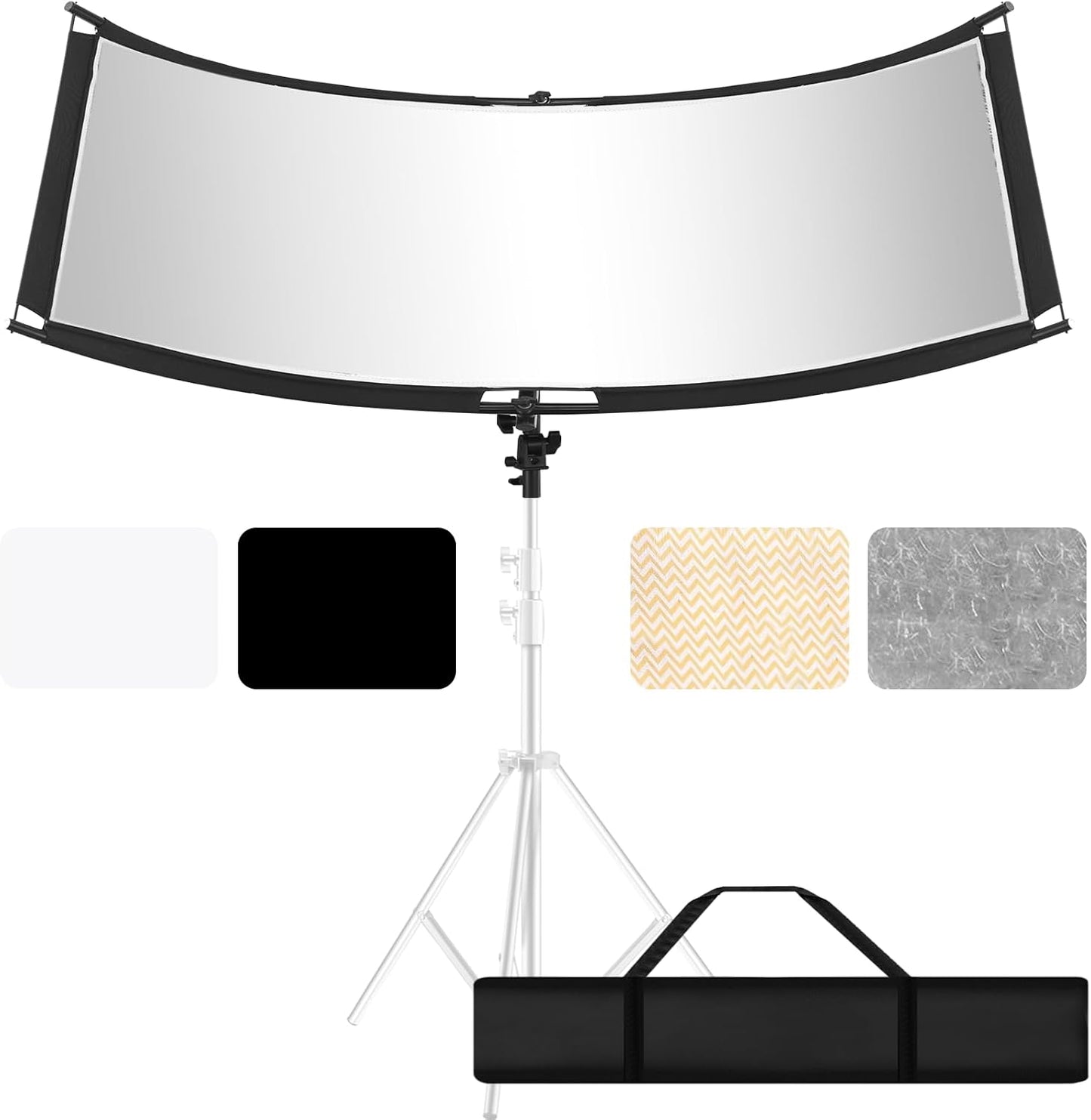 Difusor luz curvado 71x23pulg con bolsa transporte