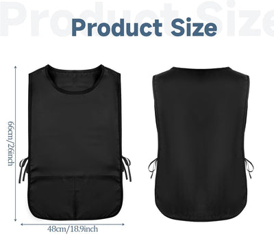 Delantal unisex con bolsillos lazos laterales cocina limpieza