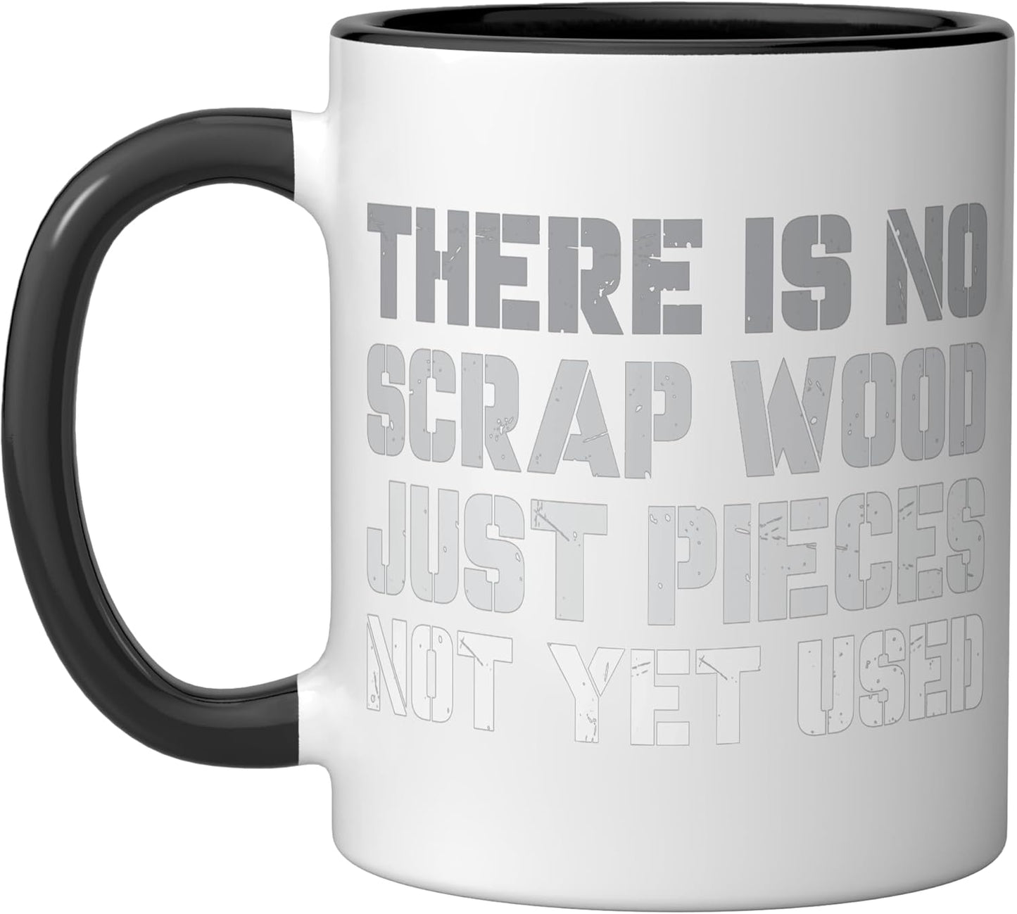 Taza de cerámica para madera sin desperdicios negra/blanca
