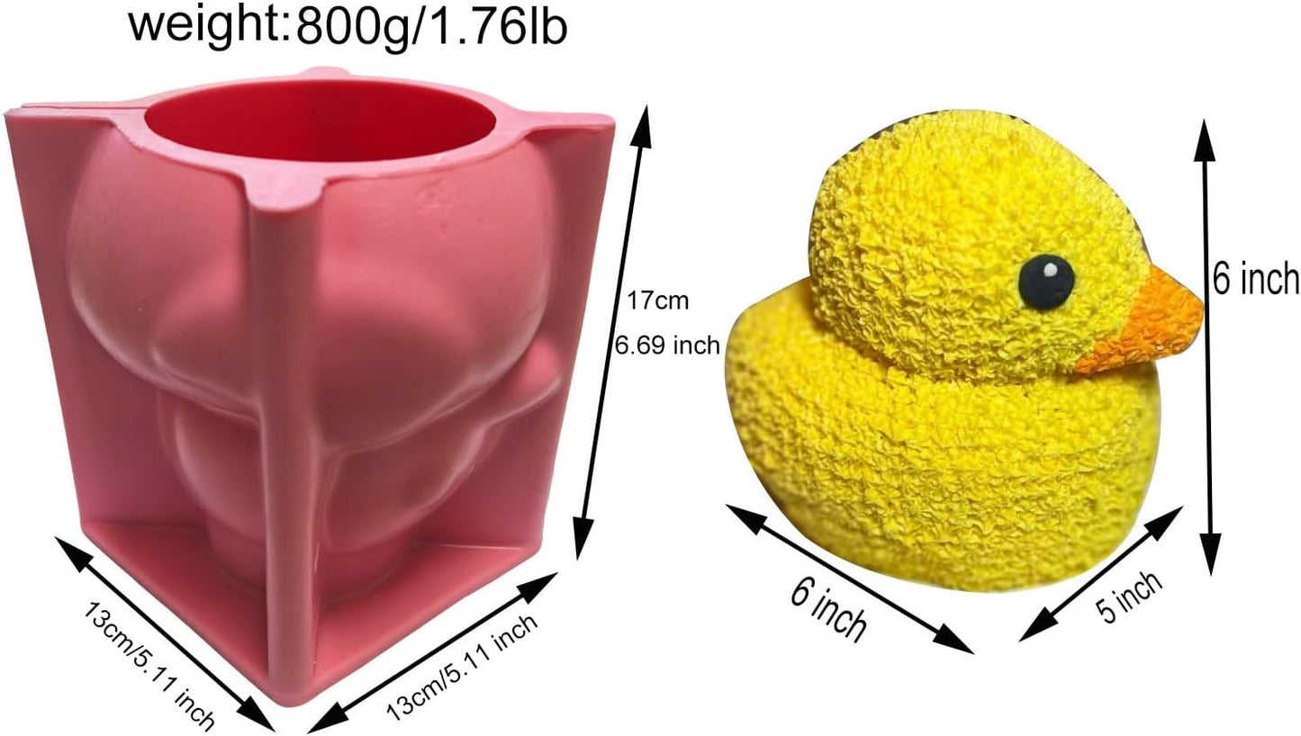 Molde de silicona para tarta de pato 3D rosa antiadherente