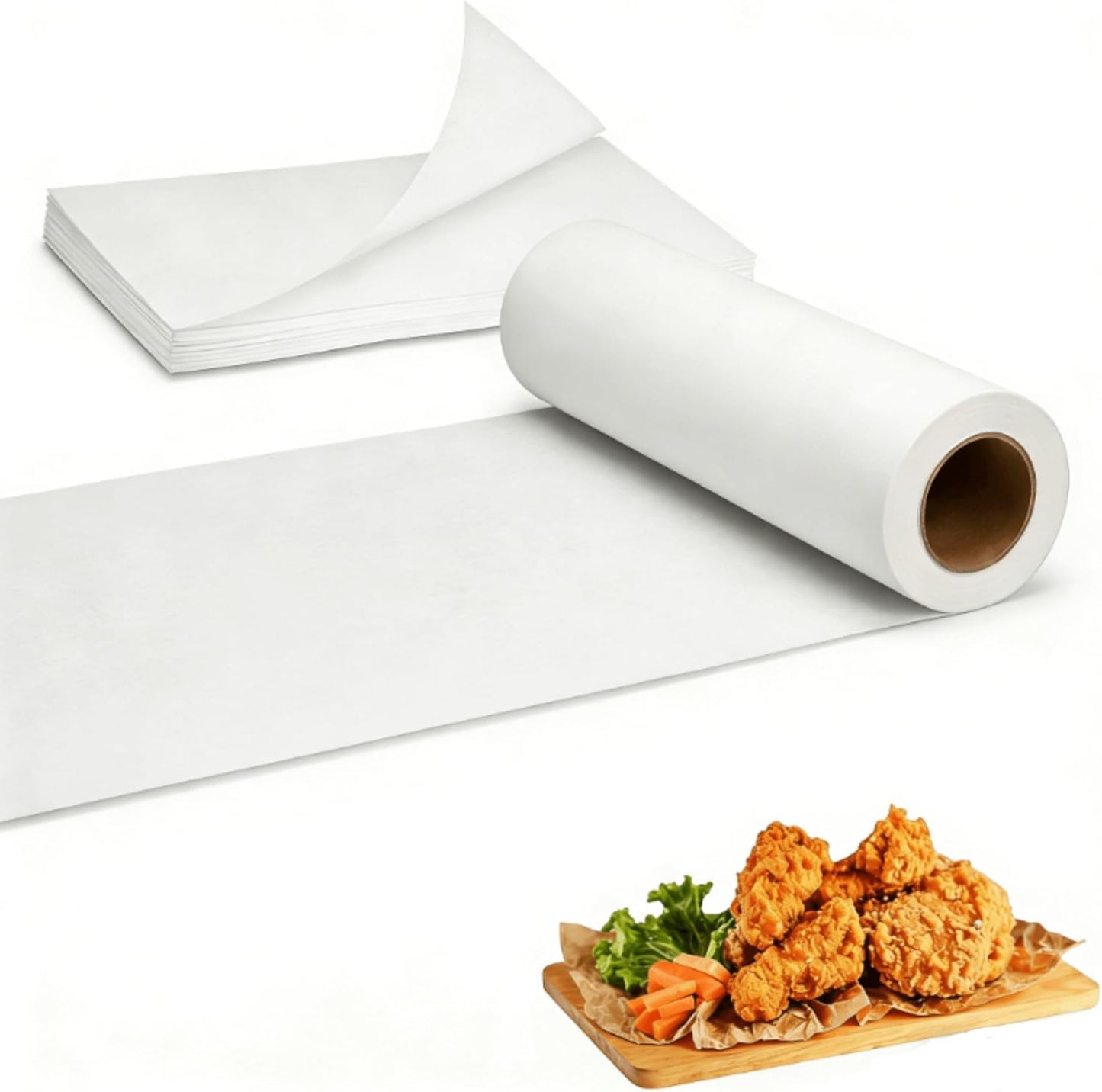 Papel para filtro de freidoras MXBAOHENG 1 rollo 100 hojas
